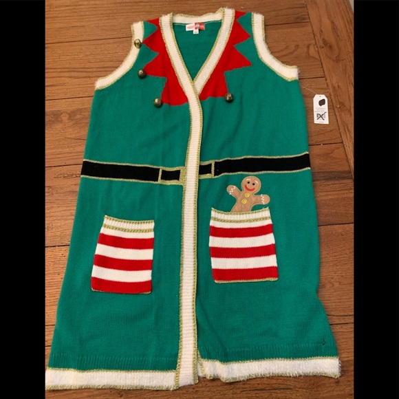 merrywear Sweaters - NWT MerryWear Christmas Cardigan Vest SZ L